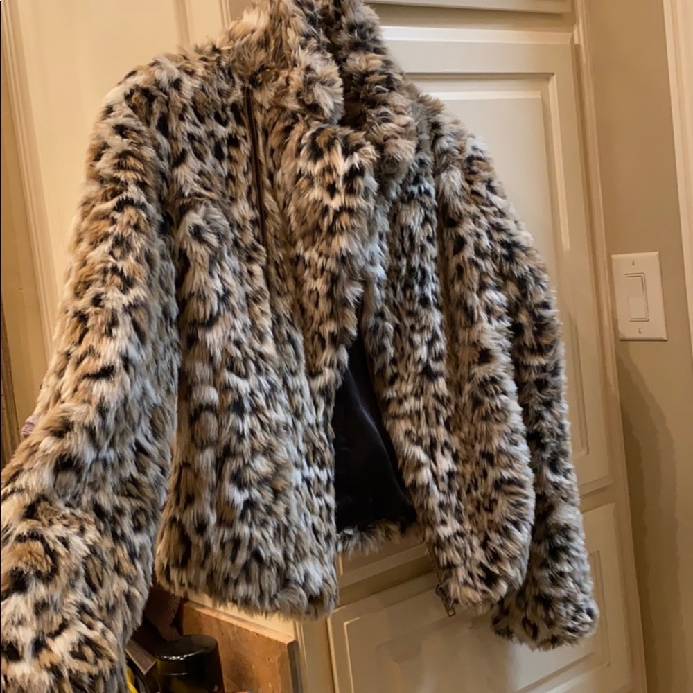 Fur crop jacket